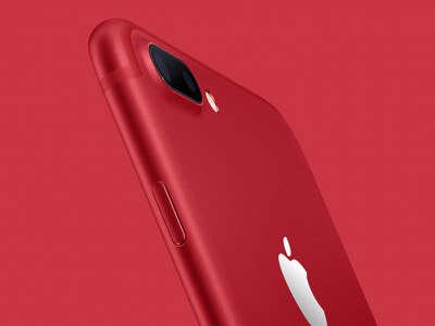 Как выглядит красный iPhone 7 Plus с чёрной фронтальной панелью
